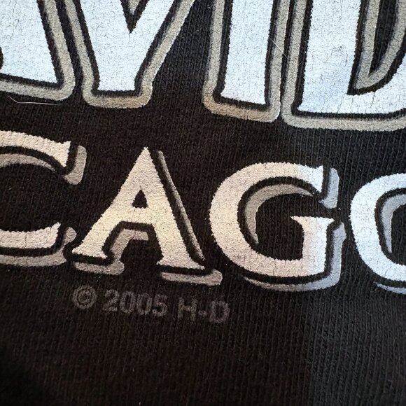 Harley Davidson Chicago (2005) Retro Graphic T Shirt - Picture 5 of 5